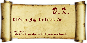 Diószeghy Krisztián névjegykártya
